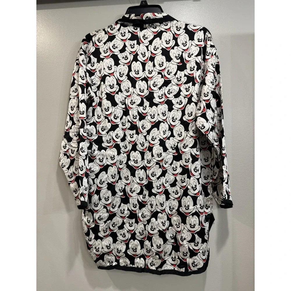 Walt Disney World WDW Silk Mickey Mouse All Over Print Nightgown Nightshirt S‎ - Picture 4 of 7